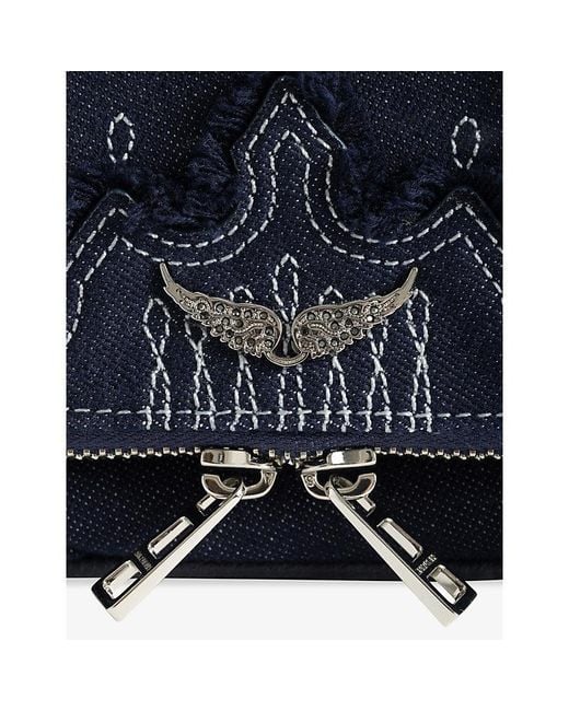 Zadig & Voltaire Blue Rock Mini Denim Shoulder Bag