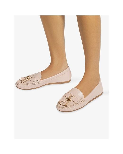 Dune Natural Geen Leather Penny Loafers
