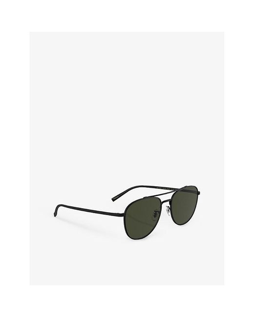 Oliver Peoples Green Ov1335st Rivetti Pilot-frame Titanium Sunglasses