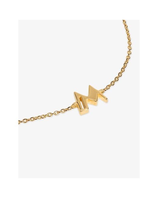 Monica Vinader Metallic Initial M 18Ct Vermeil Bracelet