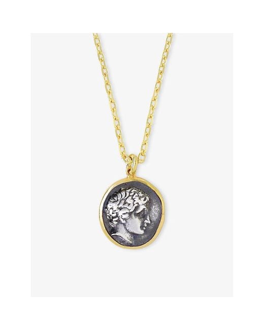 La Maison Du Couturier Metallic Ece London The Chariots Coin 22Ct Vermeil Necklace
