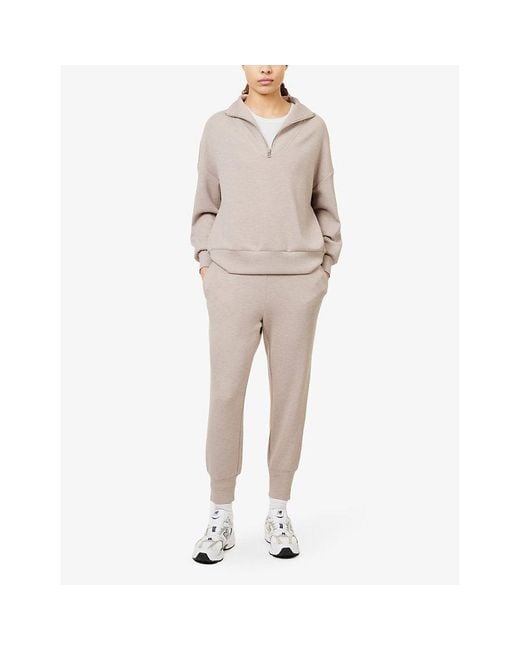 Varley Natural The Slim Cuff 25' Relaxed-Fit Mid-Rise Stretch-Woven Jogging Bottoms