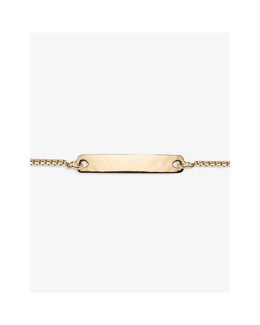 Monica Vinader Metallic Gold Plated Vermeil Silver Linear Chain Bracelet