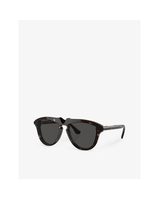 Burberry Black Be4417u Pilot-frame Acetate Sunglasses