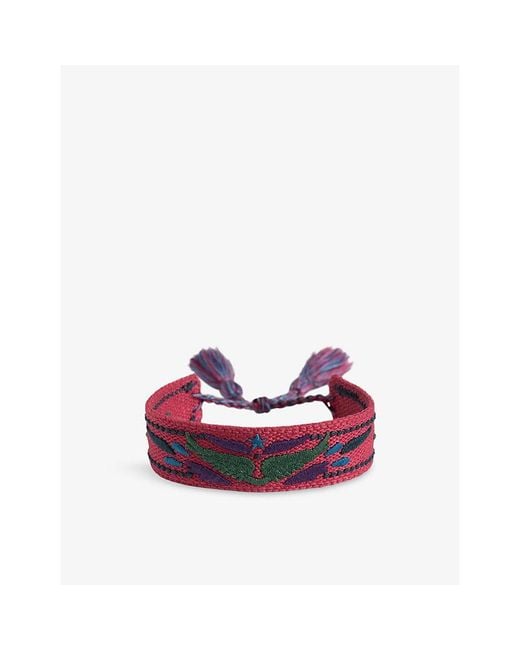 Zadig & Voltaire Purple Love Woven Bracelet