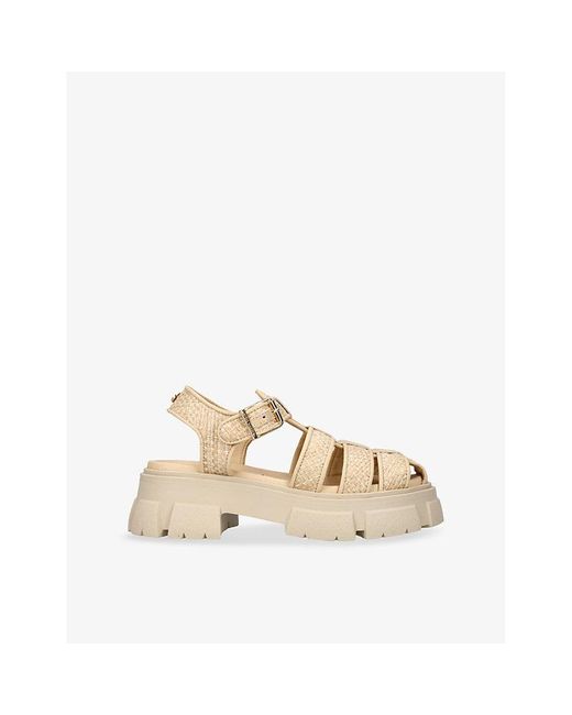 Steve Madden Natural Amina Woven Sandals