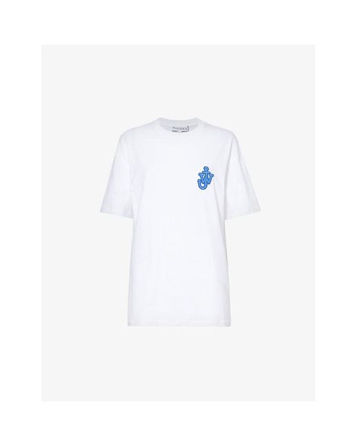 J.W. Anderson White Anchor Logo-appliqué Cotton-jersey T-shirt X