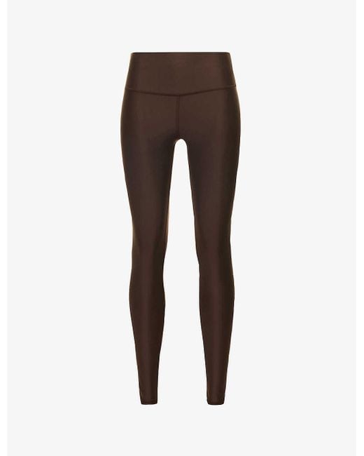 Alo Yoga Airlift High-rise Stretch-woven leggings in Brown