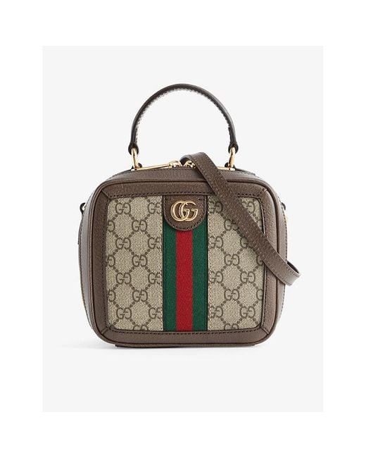 Gucci Brown Ophidia gg Supreme Canvas Shoulder Bag