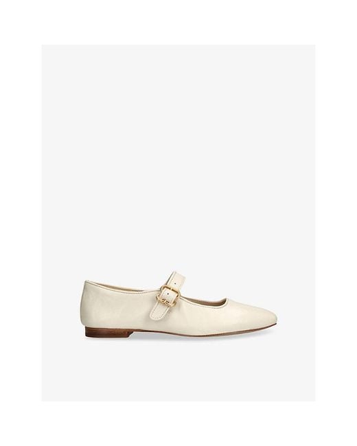 Sam Edelman White Michaela Leather Ballet Flats