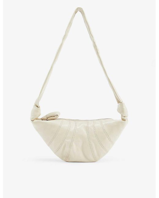 Lemaire White Croissant Small Coated-cotton Cross-body Bag