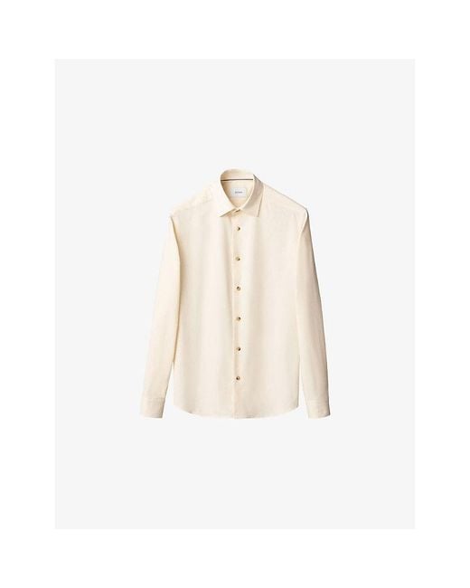 Eton of Sweden Natural Solid Corduroy Casual-Fit Cotton Shirt for men