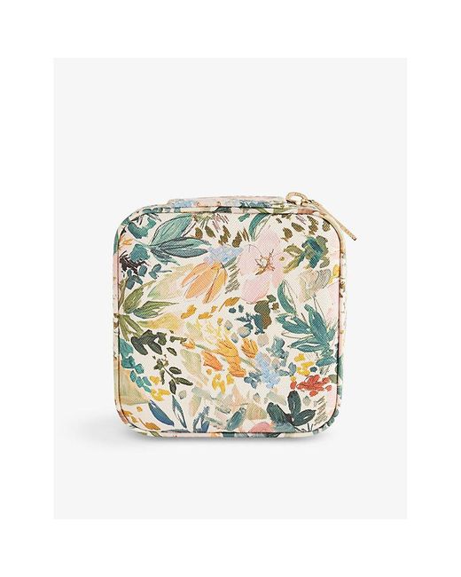 Ted Baker White Beksia Floral Faux-leather Jewellery Case