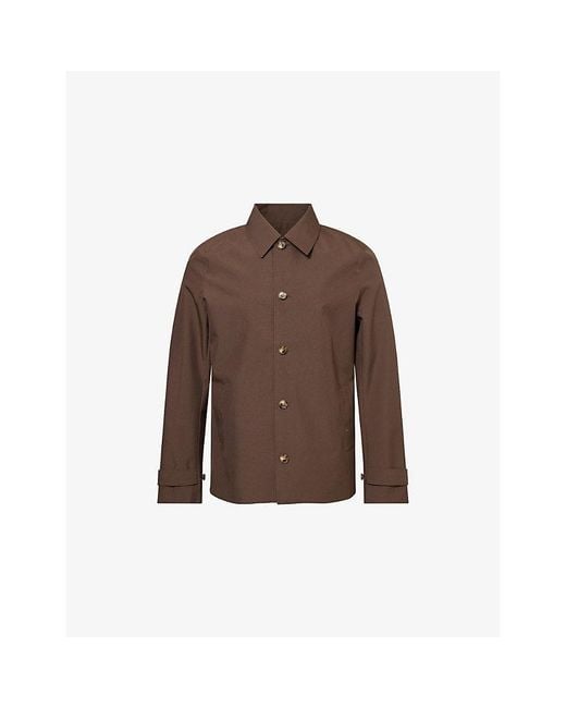 Raith Brown Carlos Cropped Woven Trench Jacket for men