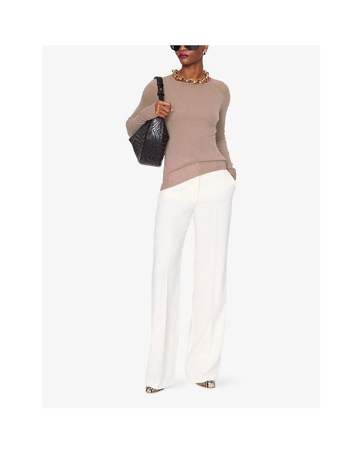 Joseph Natural Geras Long-Sleeved Cashmere Top