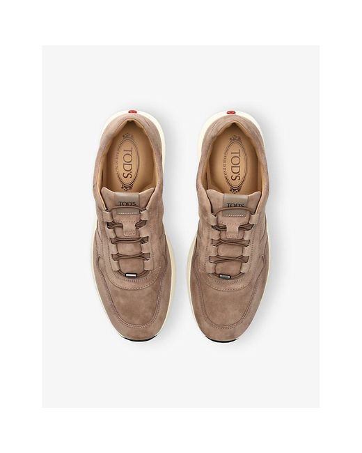 Tod's Natural Nuovo Allacciato Sportivo 79K Suede Low-Top Trainers for men
