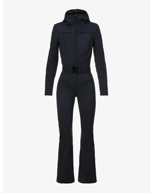 Goldbergh Synthetic Parry Belted Stretchwoven Ski Suit in Black Lyst