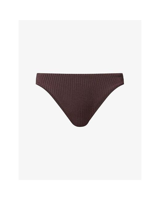 Cheap Monday Purple Seychelles Stretch-Rib Bikini Bottoms
