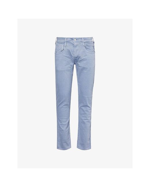 Replay Blue Anbass Slim-Fit Denim Jeans for men