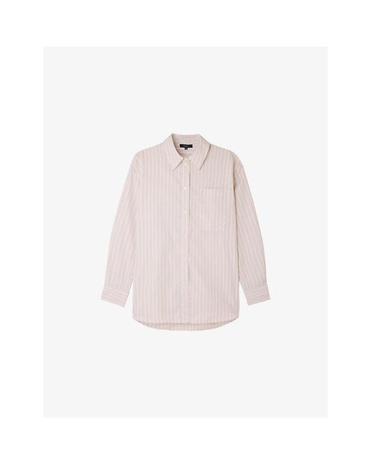 Soeur Pink Carlotta Striped Cotton Shirt