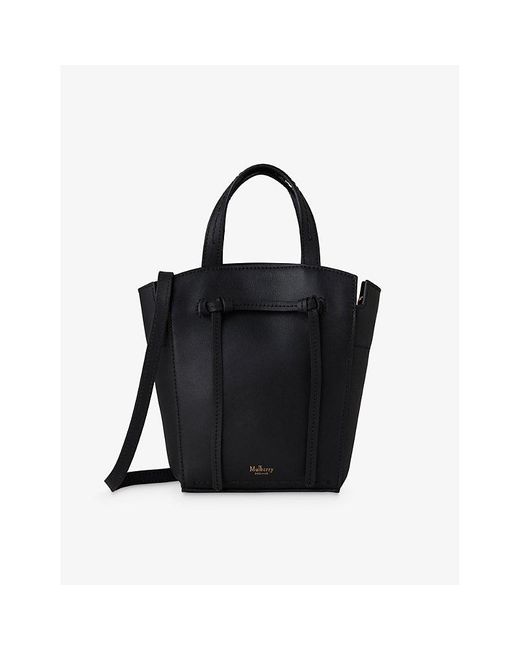 Mulberry Black Clovelly Mini Leather Tote Bag