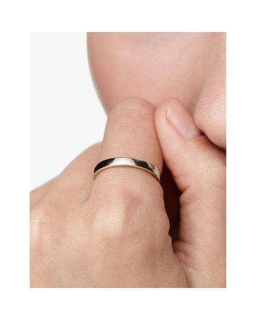 Monica Vinader White Essential Sterling- Stacking Ring
