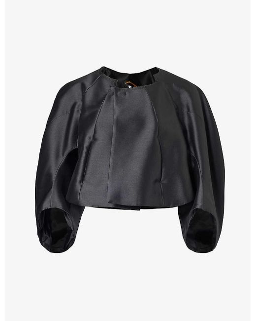 Comme des Garçons Black Relaxed-fit Front-pocket Woven Jacket