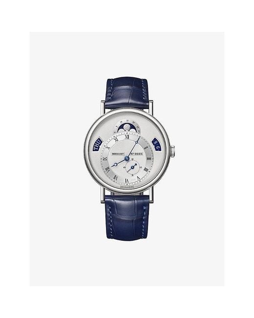 Breguet Blue Classique Calendrier 7337 18Ct- Automatic Watch 39Mm for men
