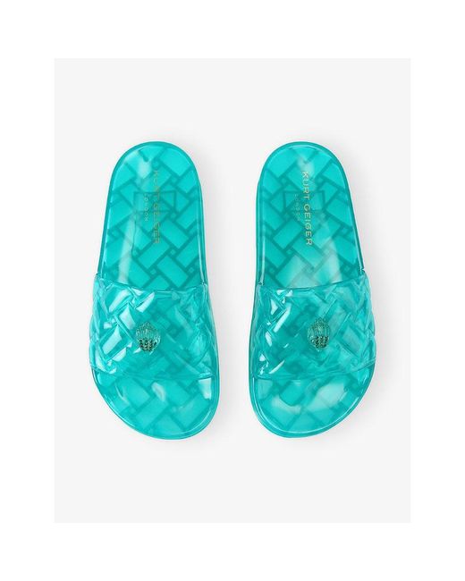 Kurt Geiger Blue Meena Jelly Sliders