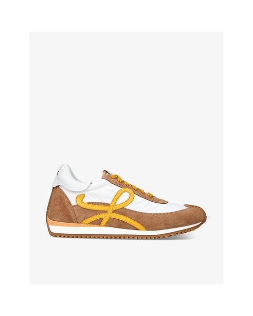 Loewe Metallic Flow Runner Monogram Leather And Shell Trainers for men