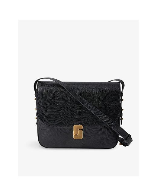 Soeur Black Bellissima Maxi Leather Shoulder Bag