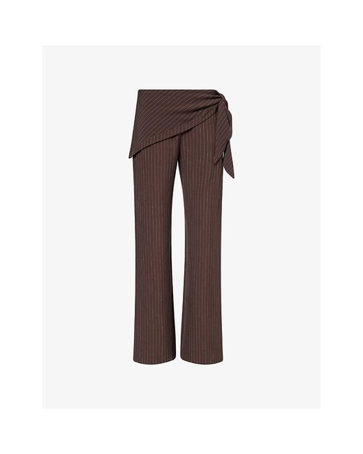 Bec & Bridge Brown Andre Overlay Woven Trousers