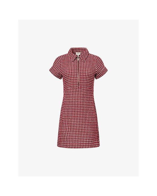 ME+EM Collared Short-Sleeve Woven Mini Dress