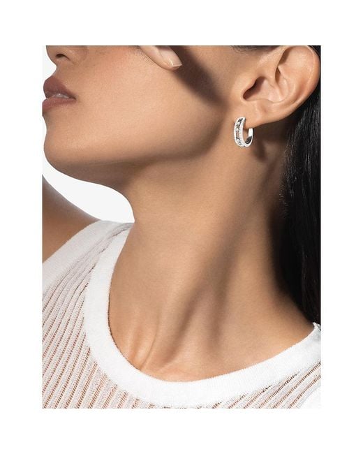 Messika White Move Classique 18Ct And 0.52Ct Diamond Hoop Earrings