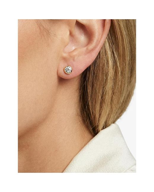 Sif Jakobs Metallic Sardinien Uno 18Ct-Plated Sterling And Cubic Zirconia Stud Earrings