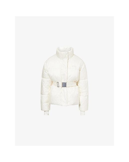 BO+TEE White Belted Waterproof Padded Ski Jacket