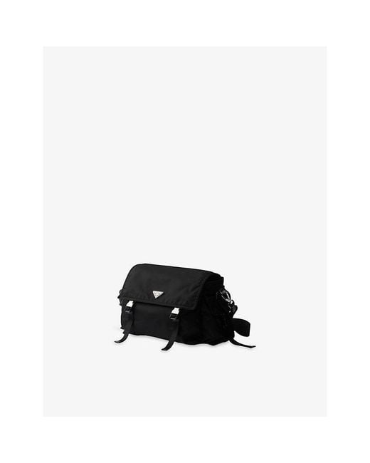 Prada Black Explore Re Nylon Woven Bag for men