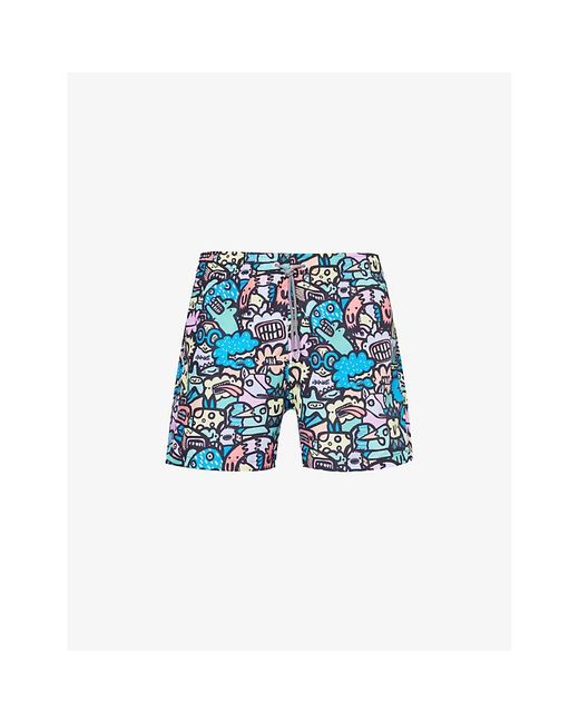 Boardies Blue Monsters Recycled-polyester Swim Shorts for men