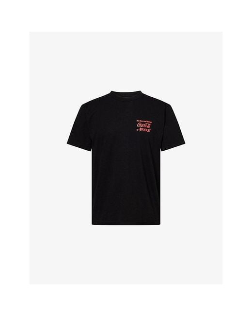AWAKE NY Black X Coca Cola Real Thing Crewneck Cotton-Jersey T-Shirt for men