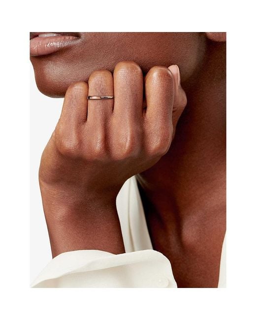 Tiffany & Co White Tiffany Lock 18Ct Rose- Ring for men