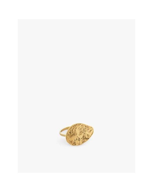 Monica Vinader Metallic Capri Teardrop 18Ct-Plated Vermeil Sterling- Ring