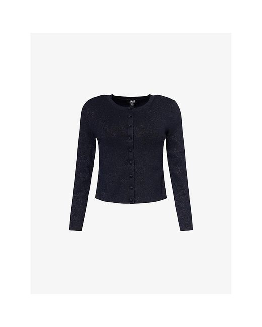 PAIGE Blue Anzu Round-Neck Knitted Cardigan