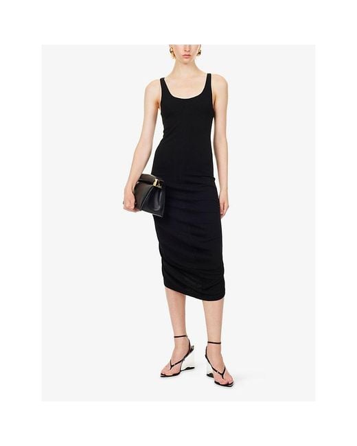 Jacquemus Black La Regata Sleeveless Stretch-Jersey Midi Dress