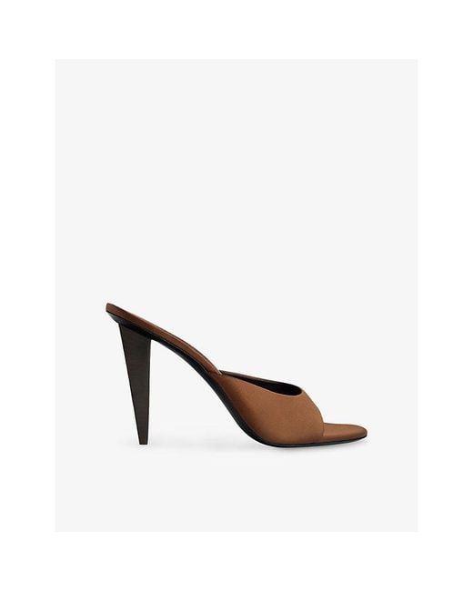 Jude Brown Sky 110 Satin Mules