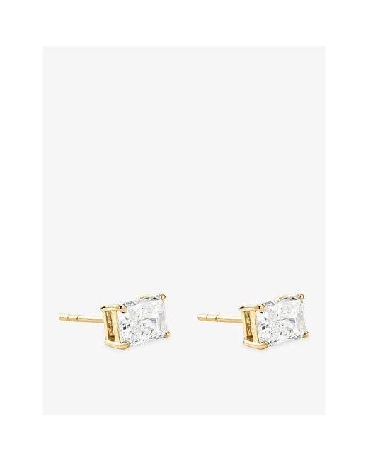 The Diamond Lab White Timeless Radiant-Cut 18Ct- And 3.09Ct Lab-Grown Diamond Stud Earrings