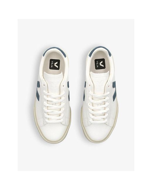 Veja White Women's Campo Leather And Suede Low-top Trainers