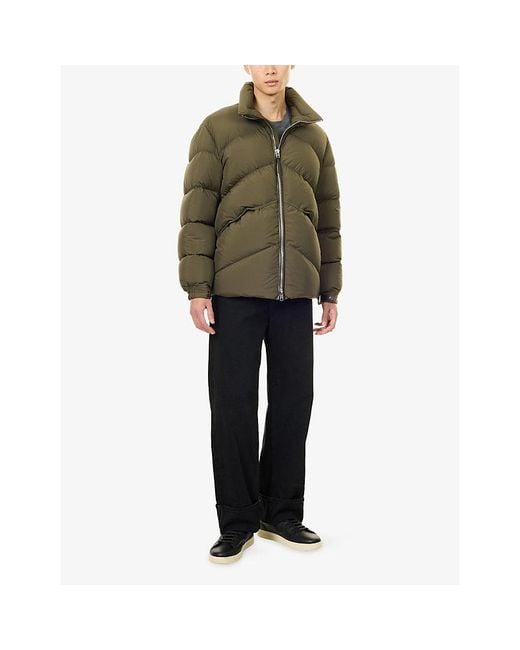 Tom Ford Green High-Neck Down Puffer Jacket for men