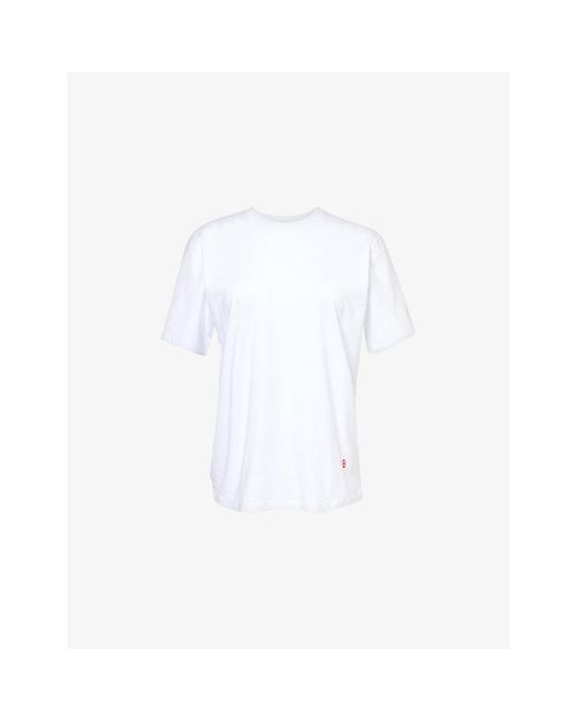 Victoria Beckham White Victoria Relaxed-fit Organic-cotton T-shirt X