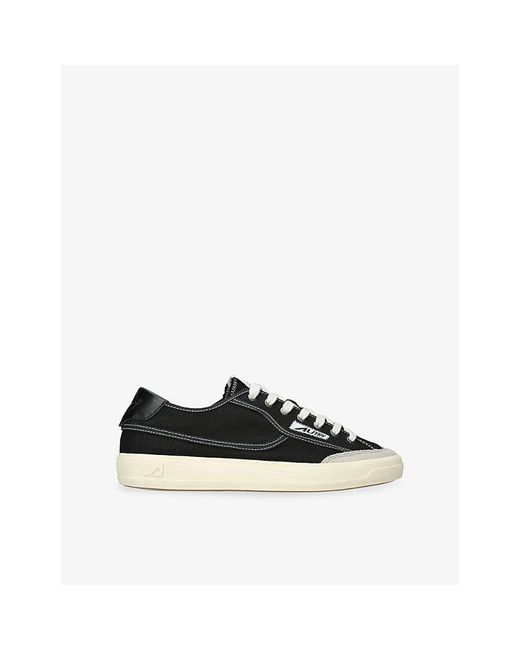 Autry Black Windscape Canvas And Suede Trainers for men