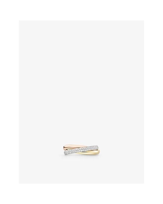 Cartier White Trinity Small 18Ct, Rose, - And 0.46Ct Brilliant-Cut Diamond Ring